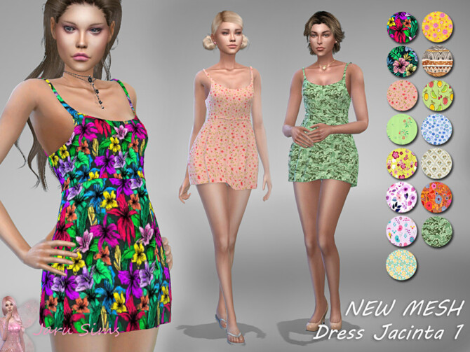 Sims 4 Dress Jacinta 1 by Jaru Sims at TSR