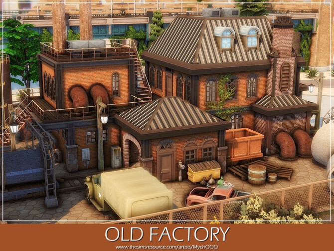 Sims 4 Old Factory as house by MychQQQ at TSR