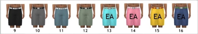 Sims 4 SP08 BELTED SHORTS (M) at Sims4Sue