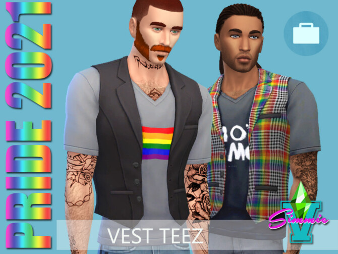 Sims 4 Pride21 Vested Teez by SimmieV at TSR