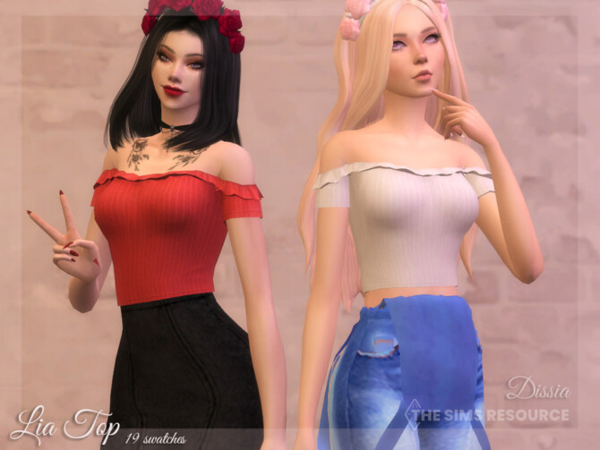 Sims 4 Lia Top by Dissia at TSR