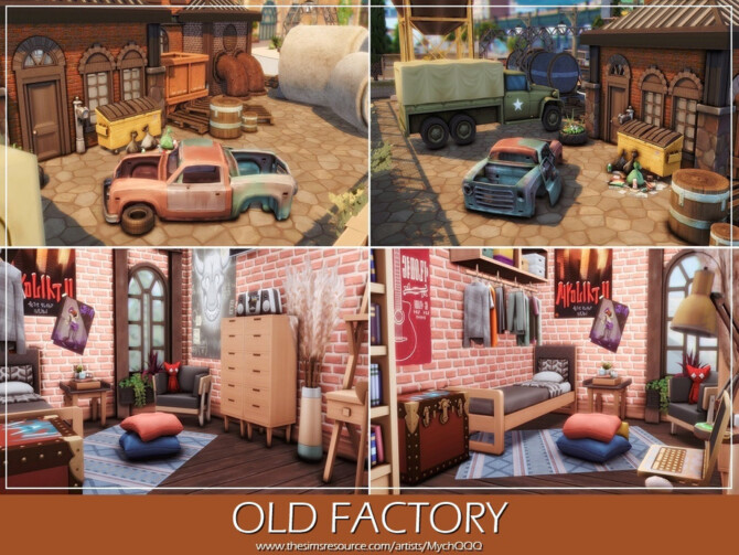 Sims 4 Old Factory as house by MychQQQ at TSR