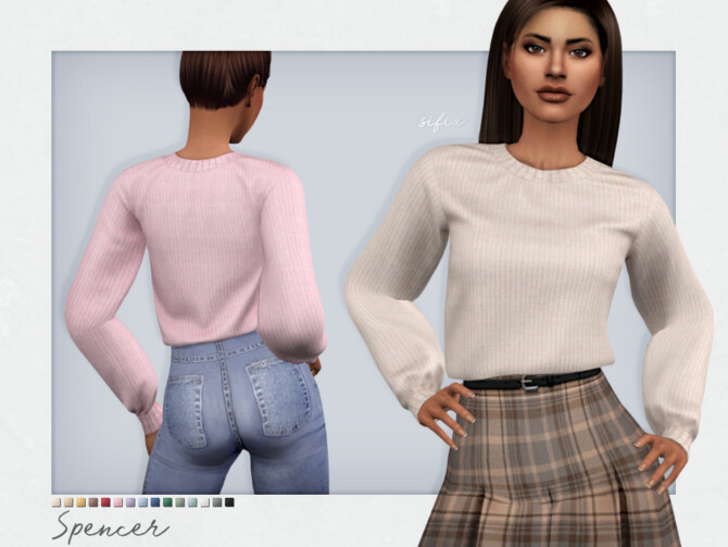 Sims 4 Spencer Sweater by Sifix at TSR