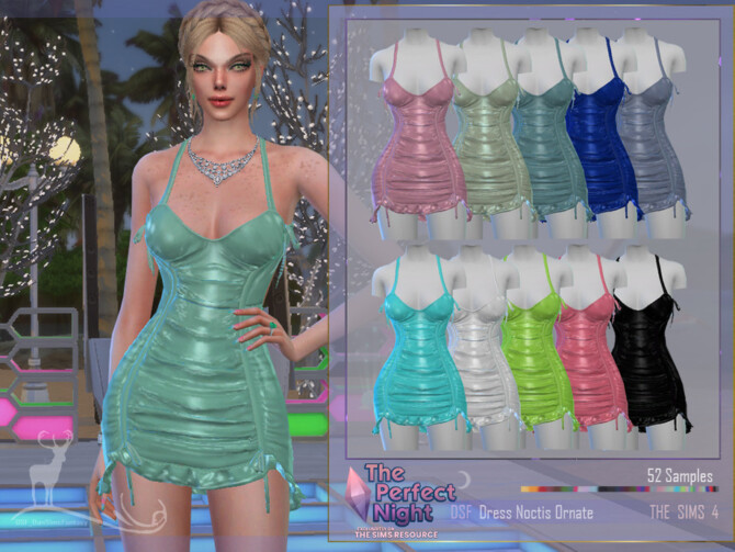 Sims 4 Dress Noctis Ornate by DanSimsFantasy at TSR