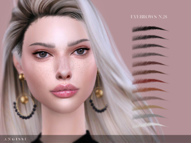 Sims 4 Eyebrows n28 by ANGISSI at TSR