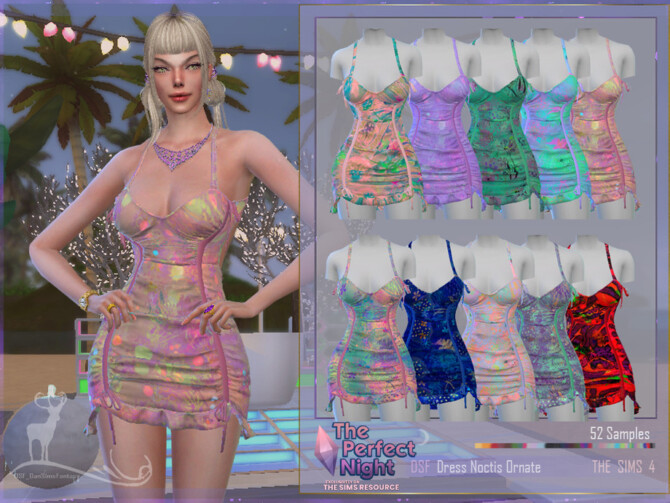 Sims 4 Dress Noctis Ornate by DanSimsFantasy at TSR