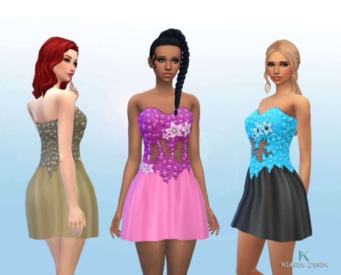 Sims 4 School Opaque Corset Dress at My Stuff Origin