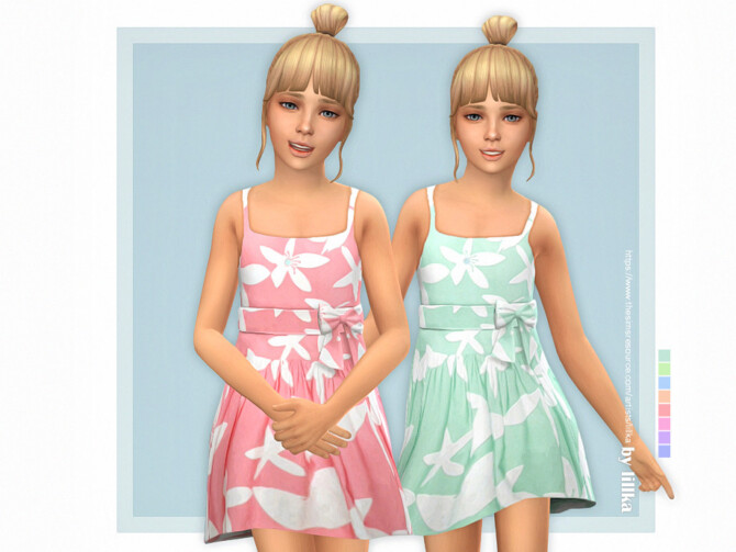 Sims 4 Colette Dress by lillka at TSR