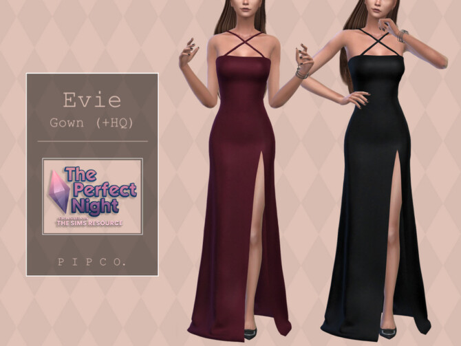 Sims 4 The Perfect Night Evie Gown by Pipco at TSR