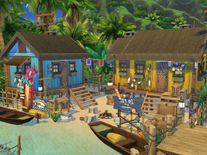 Sims 4 Tropical Fishing Camp by Flubs79 at TSR