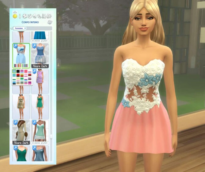 Sims 4 School Opaque Corset Dress at My Stuff Origin