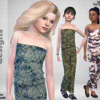 Camo Long Jumpsuit For Kids By Pinkfizzzzz