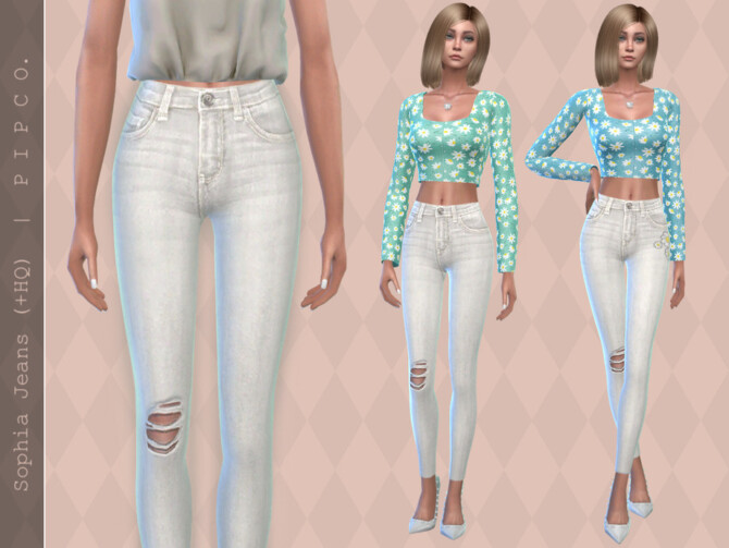 Sims 4 Sophia Jeans by Pipco at TSR