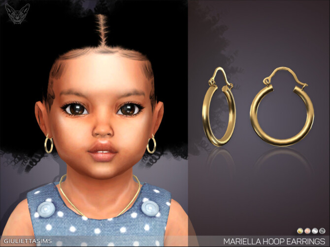 Sims 4 Mariella Hoop Earrings For Toddlers by feyona at TSR