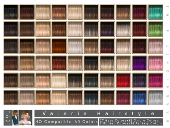 Sims 4 Valerie Hairstyle by DarkNighTt at TSR