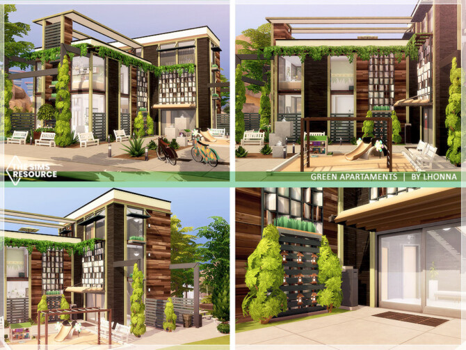 Sims 4 Green Apartments by Lhonna at TSR