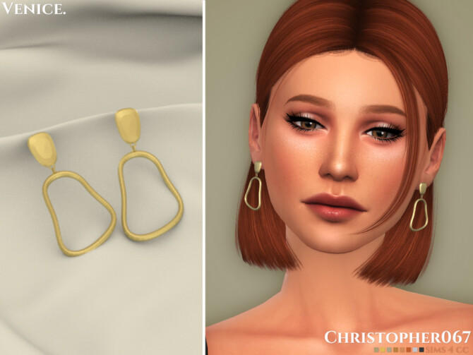 Sims 4 Venice Earrings by Christopher067 at TSR