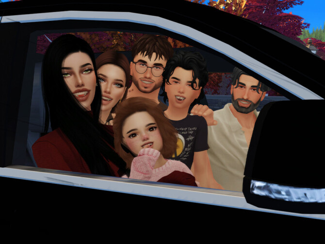 Sims 4 Ride in the car (Pose pack) by Beto ae0 at TSR