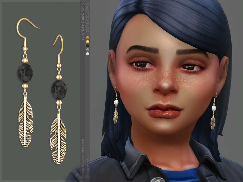 Sims 4 Updates: Accessories, Jewelry: Liberty earrings | Kids version by su...