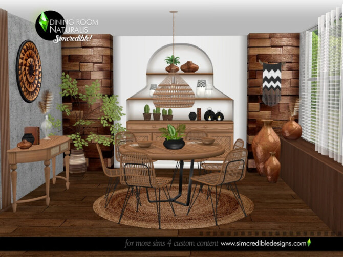 Sims 4 Naturalis Dining room by SIMcredible at TSR