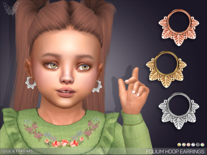 Folium Little Hoop Earrings For Toddlers By Feyona
