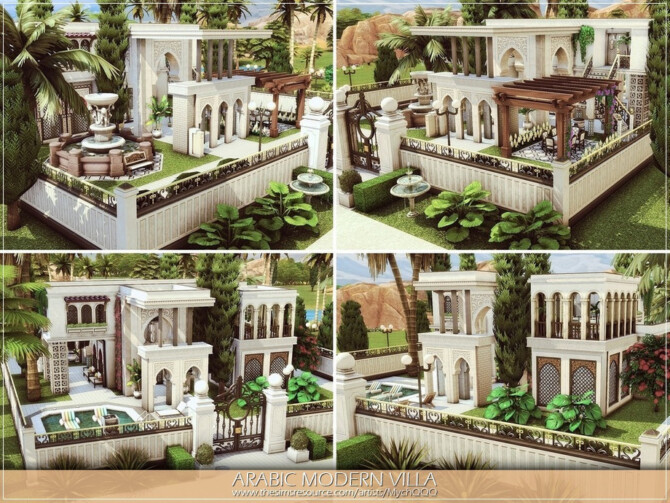 Sims 4 Arabic Modern Villa by MychQQQ at TSR