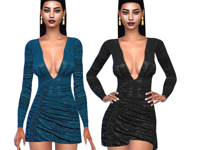Sims 4 Elegant Coctail Dress by Saliwa at TSR