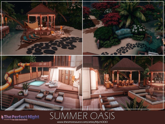 Sims 4 Summer Oasis Home by MychQQQ at TSR