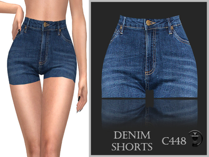Sims 4 Denim Shorts C448 by turksimmer at TSR