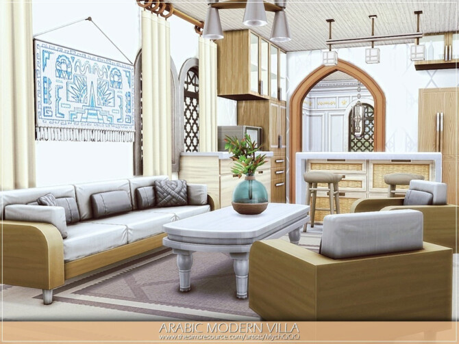 Sims 4 Arabic Modern Villa by MychQQQ at TSR