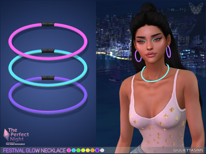 Sims 4 Glow Festival Necklace by feyona at TSR
