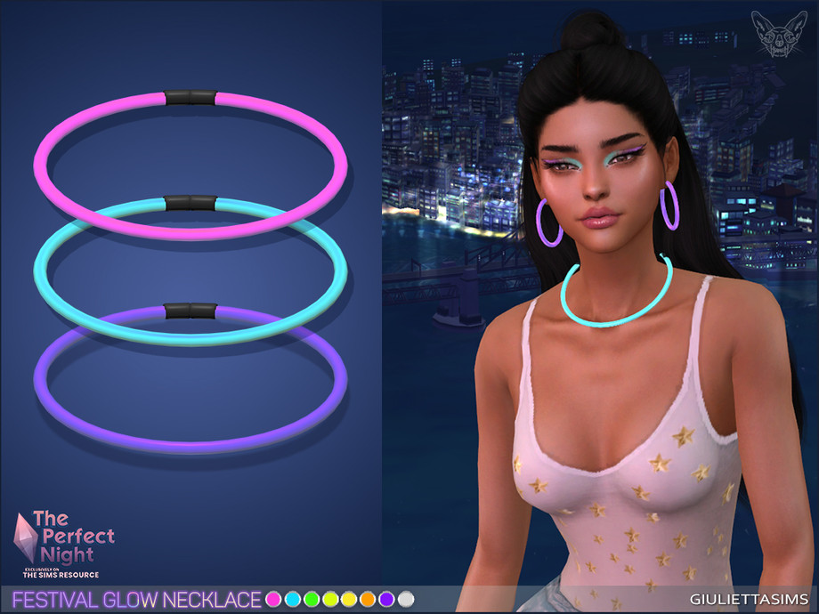 Glow Festival Necklace by feyona at TSR » Sims 4 Updates