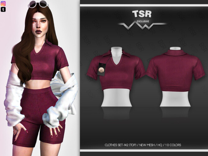Sims 4 Clothes SET 142 (TOP) BD504 by busra tr at TSR