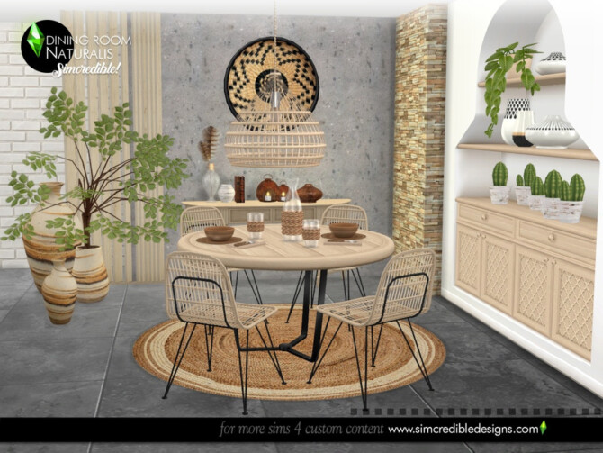 Sims 4 Naturalis Dining room by SIMcredible at TSR