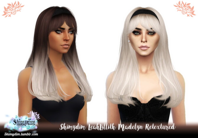 Sims 4 LeahLillith Madelyn Hair Retexture + Ombre at Shimydim Sims
