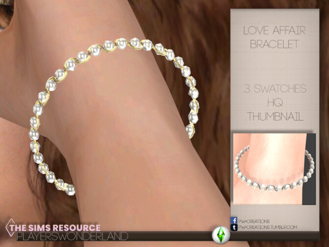 Sims 4 Love Affair Bracelet by PlayersWonderland at TSR