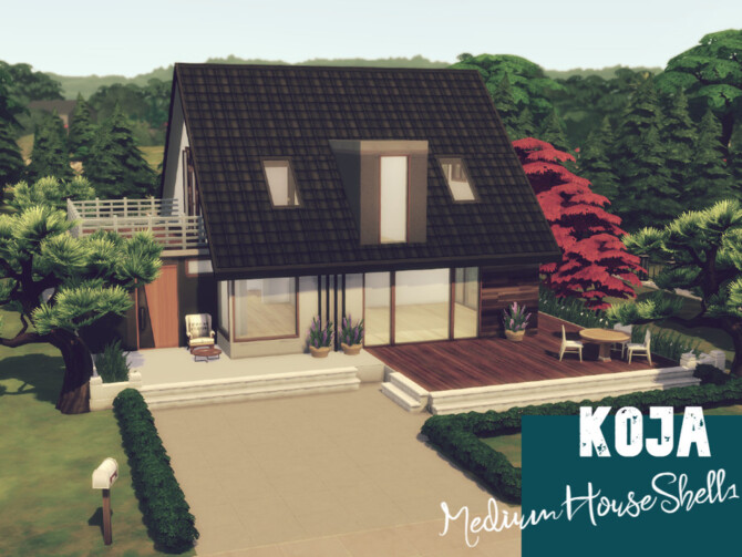 Sims 4 Koja Shell house by GenkaiHaretsu at TSR