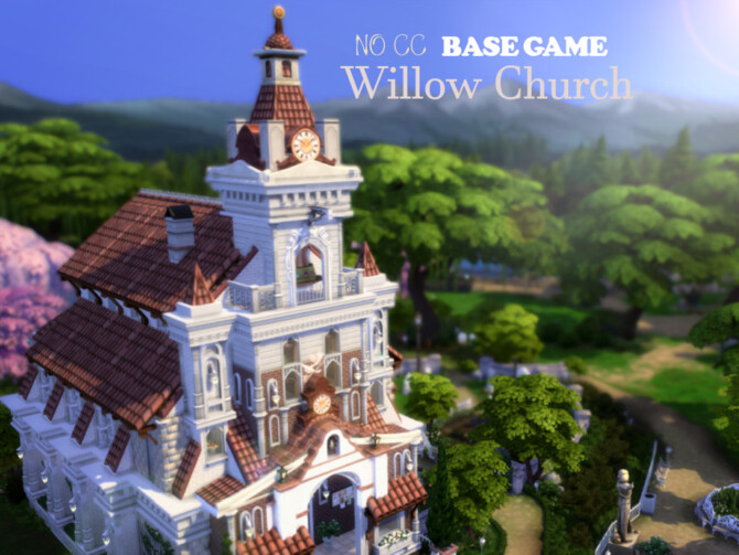 Sims 4 Willow Church by VirtualFairytales at TSR