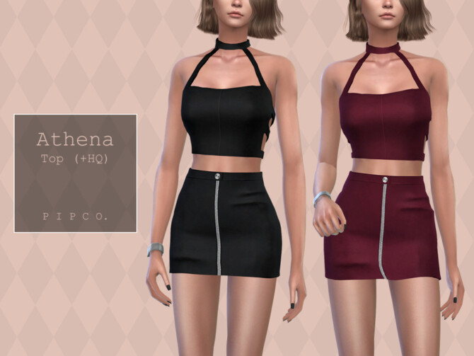 Sims 4 Athena Top by Pipco at TSR