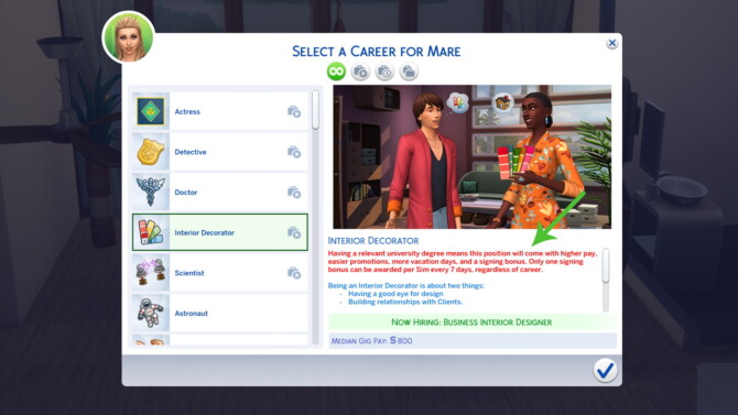 Sims 4 University degree reward fix at Mod The Sims 4