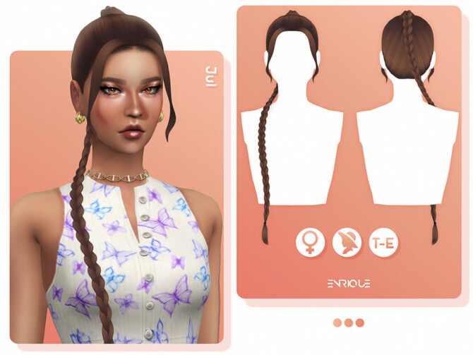 Sims 4 Jul Hairstyle by EnriqueS4 at TSR