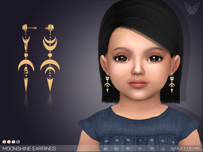 Sims 4 Moonshine Earrings For Toddlers by feyona at TSR