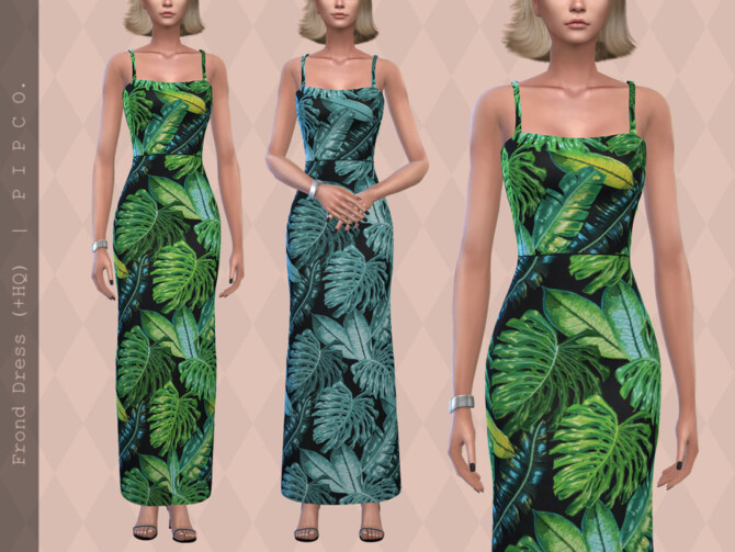 Sims 4 Frond Dress by Pipco at TSR