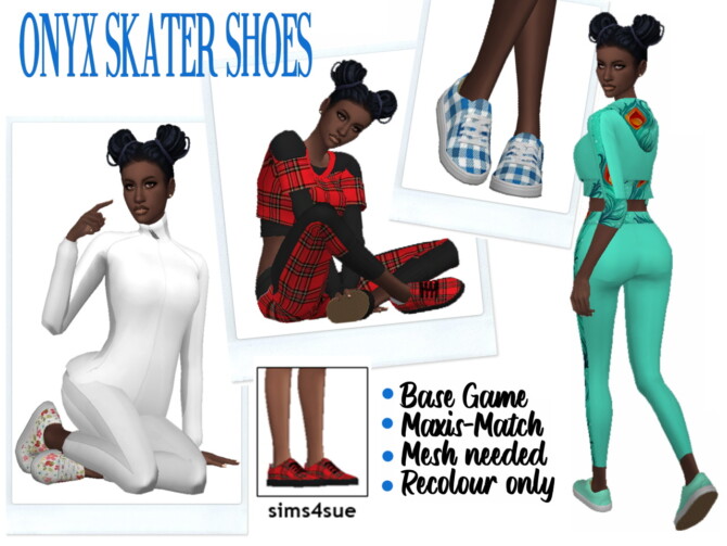 Sims 4 ONYXSIMS’ SKATER SHOES at Sims4Sue