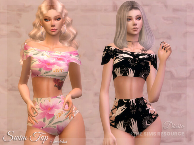 Sims 4 Swim Top by Dissia at TSR
