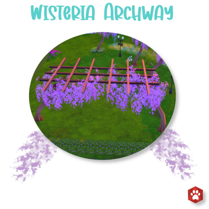 Sims 4 Wisteria Archway by MoonFeather at Mod The Sims 4