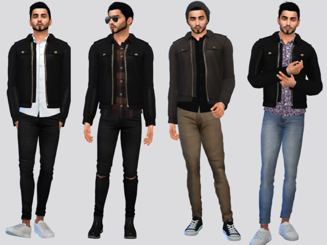 Sims 4 Rampardo Leather Jacket by McLayneSims at TSR