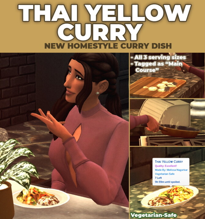 Sims 4 Thai Yellow Curry Custom Recipe at Mod The Sims 4