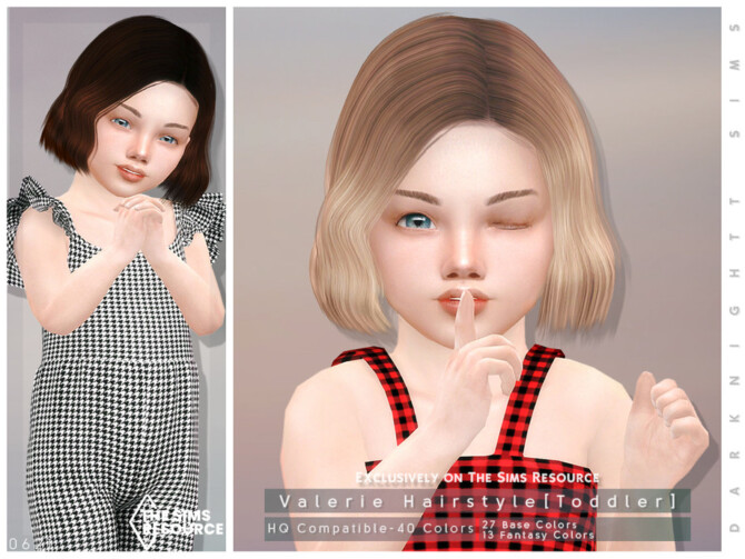 Sims 4 Valerie Hairstyle [Toddler] by DarkNighTt at TSR
