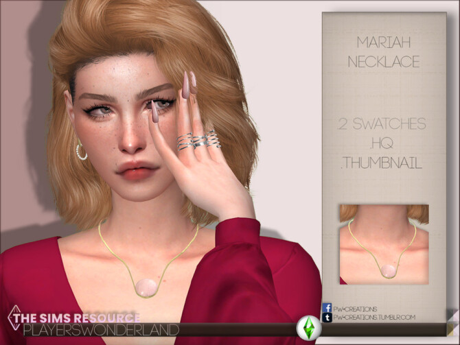 Sims 4 Mariah Necklace by PlayersWonderland at TSR